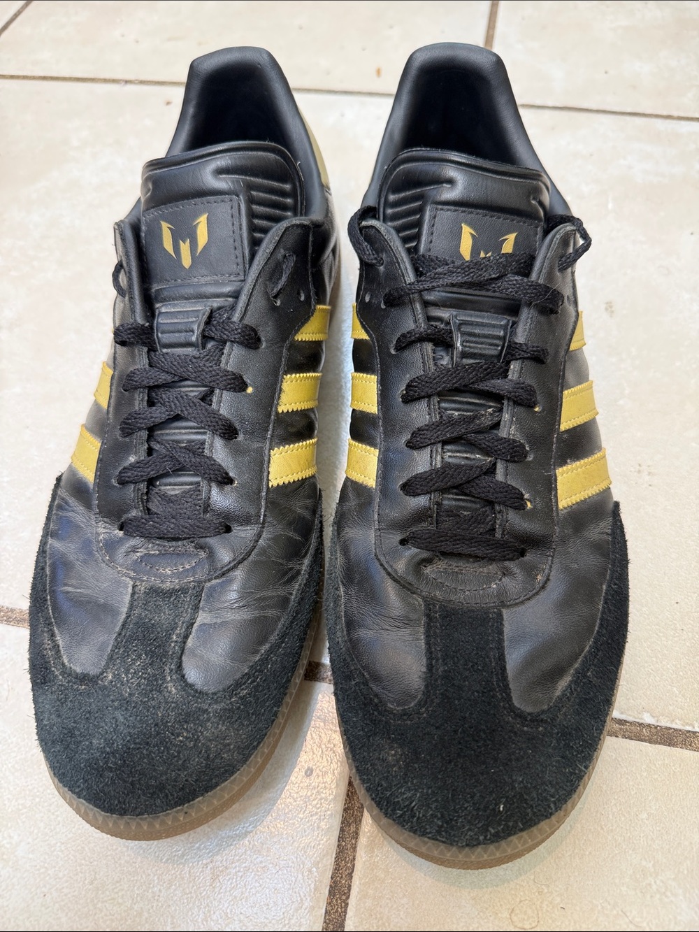 Lionel Messi x Adidas Samba Triunfo Dorado Soccer Shoes Men's 13.5 Black Gold